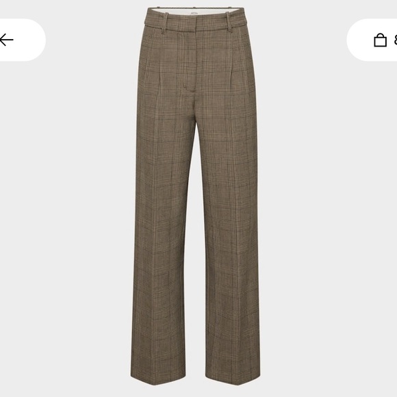Aritzia effortless pant (re)essential size 4 Tyson chk brown/taup - Picture 3 of 3